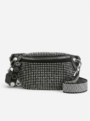 Banane paillette simili cuir femme chic bandoulière ajustable - Vue 1 - Banane paillette